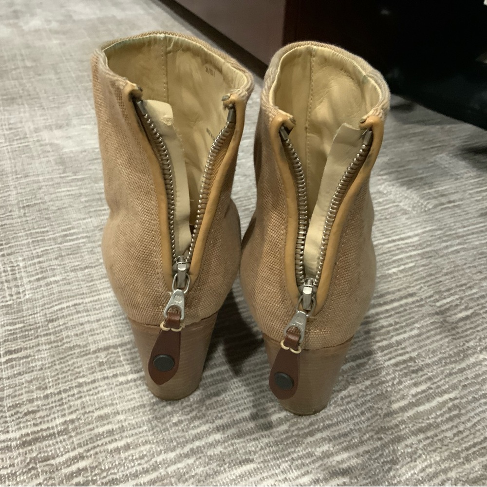 Rag And Bone Camel Canvas Ankle Boots. Size 6 - image 2